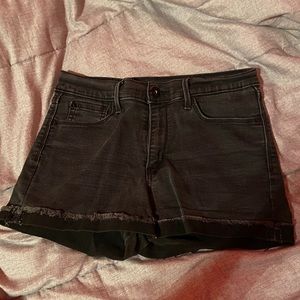 black jegging shorts